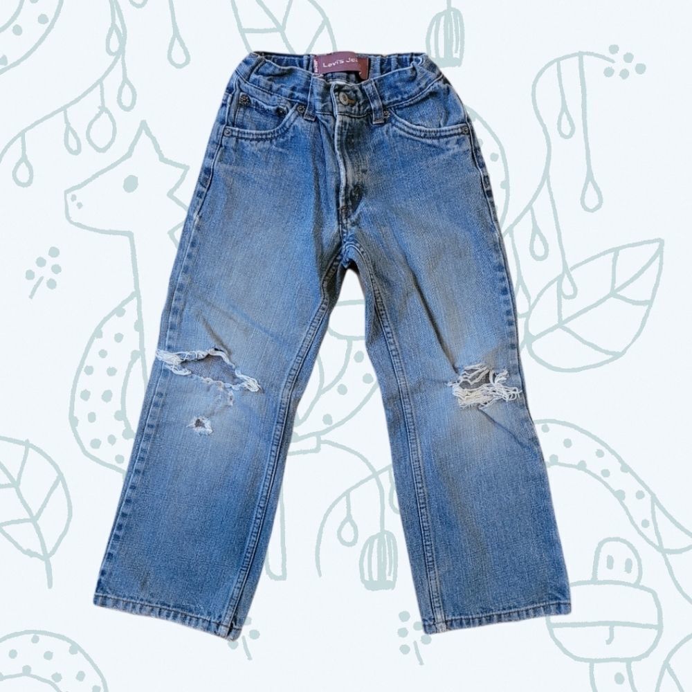 Levi's Boys Adjustable Waist Size 6 Straight Leg